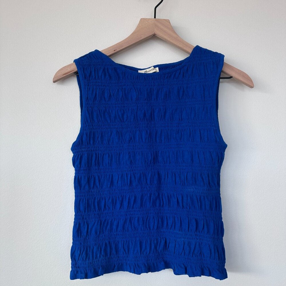 Madewell Smocked Boatneck Tank size XXS NWT - Picture 2 of 6